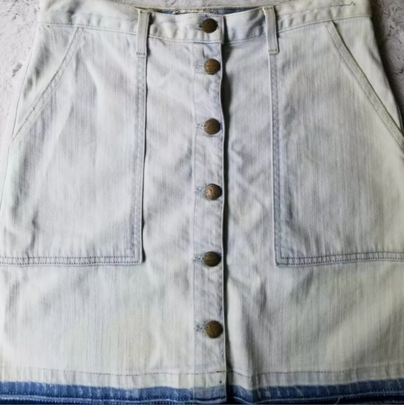 Current Elliott Naval Jean Light Blue Denim Skirt NWT Size 28 - Picture 2 of 8